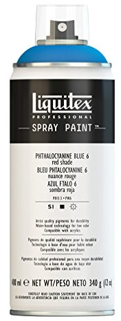 Liquitex Professional Spray Paint - Acrylfarbe, Farbspray auf Wasserbasis, lichtecht, 400 ml - Phthaloblau - Rotton. Nr. 6