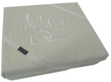 Elegante Coperta PURA LANA VERGINE RICAMATA Matrimoniale due piazze E247