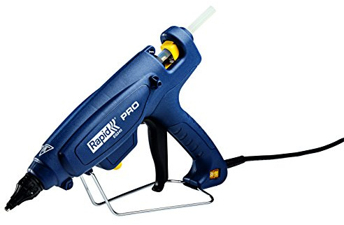 Rapid EG340 - Pistolet à Colle Chaude Semi-industriel, 11-12 mm, Léger, Débit de Colle 1400 g/heure, Température Réglable 120-220°C, Buse Interchangeable, Câble de 2,5 m, Prise UK (5000639)