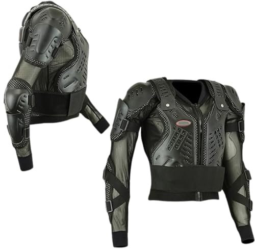 EVO Professional Motorbike Motorcycle Full Body Armour Motocross ATV BMX Off-Road Dirt Bike Mountain Cycling Skating Snowboarding Skiing Back Spine Protector Guard Jacket (L)