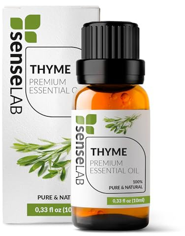Ätherisches Thymianöl SenseLAB - 100% Reines, Natürliches, Für Die Therapeutische Anwendung Geeignetes Thymian-öl - Für Diffuser und Luftbefeuchter - Schutz Für Draußen - Haar Und Hautpflegeöl (10 ml)