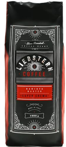 LIEBSTERN Coffee – Granos de café 1 kg, Super Crema, Poco ácido, Mejor espresso para máquinas automáticas, Tueste medio aromático