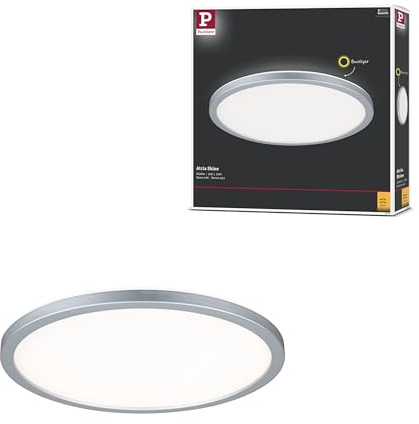 Paulmann 70991 LED Panel Atria Shine 293mm rund incl. 1x16 W Warmweiß Chrom matt Lichtpanel Kunststoff Deckenpanel 3000 K