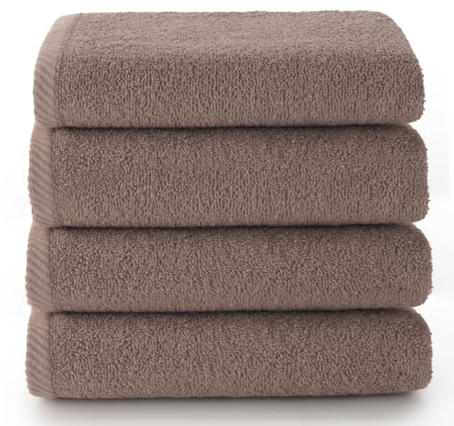 Top Towel - Plus - Bath towels - 4 face towels or bidet - 30x50 cm - 100% cotton - Vison