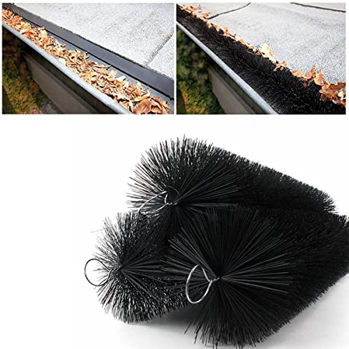 Brosse anti-blocage pour gouttière de toit pour empêcher les feuilles tombées de boucher la gouttière, facile à nettoyer et à réutiliser plusieurs fois, tiamètre 12 cm, longueur 5 m