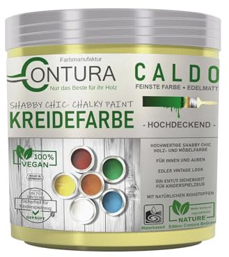 Contura BeGreen 250ml. Kreidefarbe Shabby Chic Möbellack Lack Möbel Farbe Holzlack Natur (14 Gelbfieber)