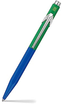 Caran d'Ache 849 PAUL SMITH Kugelschreiber in der Farbe: Cobalt Blue/Emerald Green, Aluminium, Goliath Mine in Schwarz Medium, Länge: 12,5cm, NM0849.338