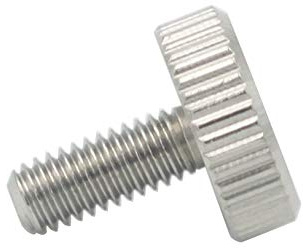 M4 Rändelschrauben Niedrige Form Computergehäuse Schraube Justierschraube, Edelstahl, 10 Stück (M4 x 6 mm)