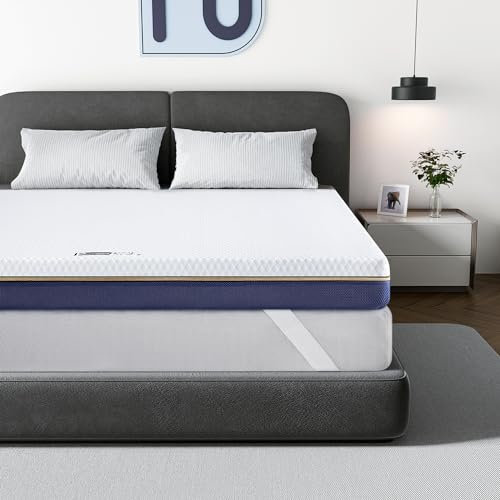 BedStory 10cm Topper 140x200cm, H3&H4 Gel Memory Foam Matratzentopper, Öko-TEX Zertifiziert atmungsaktiver Gelschaum Matratzentopper, geeignet für diejenigen, die einen härteren Topper bevorzugen