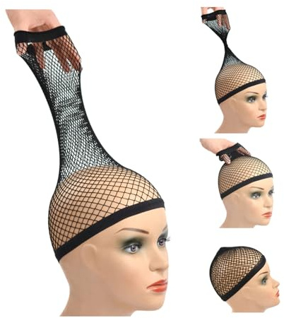 2 Pieces Hair Net for Wigs Mesh Wig Caps for Women to Hold Wig in Place (Black L)