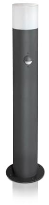 LED Universum - Wegeleuchte 60cm Rund Anthrazit mit Bewegungsmelder aus Aluguss Außenleuchte witterungsbeständig für LED Leuchtmittel E27 Gartenleuchte IP44