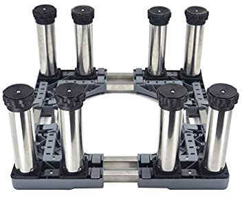 Base multifuncional con patas elevadas de 4/8/12 Base para lavadora Secadora y refrigerador a prueba de humedad Bandejas para el piso Silencio antivibración Longitud/ancho 48-66 cm Bandejas para ref