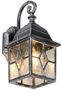 Qazqa london - Lanterna da parete rustico - 1 luce - L 15.1 cm - Argento - Design I Rustico - Illuminazione esterna