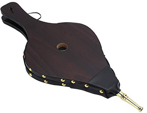 Elegant Wooden Fireplace Bellows,Traditional Fire Starter Bellows - Handcrafted Air Blower for Effortless Fire Ignition - Enhance Your Outdoor BBQ Experience and Indoor Coziness