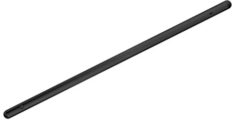 Edelstahl-Handlauf für Außentreppen – Treppengeländer für den Außenbereich – mit Holzsockel und Schraubensatz (Farbe: Mattschwarz, Größe: 12 Fuß/360 cm)