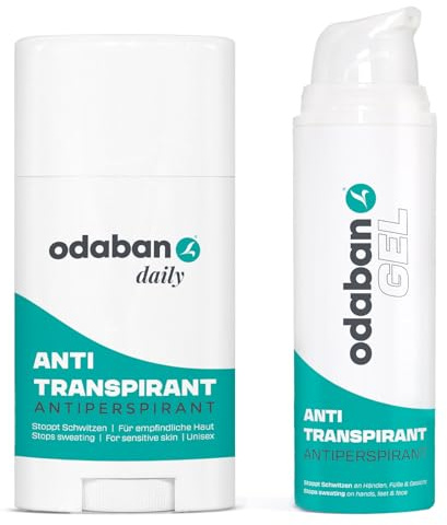 odaban® Set – Deo Stick & Antitranspirant Gel – täglicher Geruchsschutz & gezielte Schweißkontrolle – für Achseln, Hände & Füße – hautfreundlich, langanhaltend & ideal für Männer und Frauen