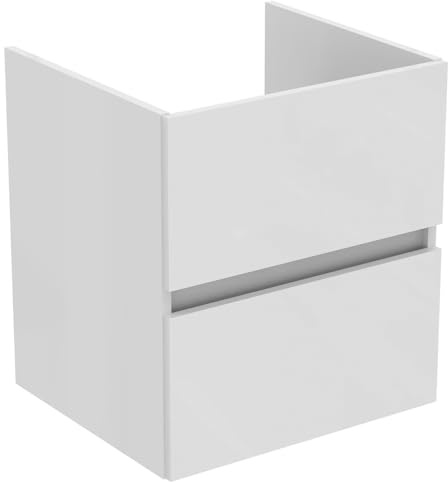 Ideal Standard Bagno Vanity Units Eurovit+ 50 cm mobile lavabo a parete con 2 cassetti, R0256WG, bianco