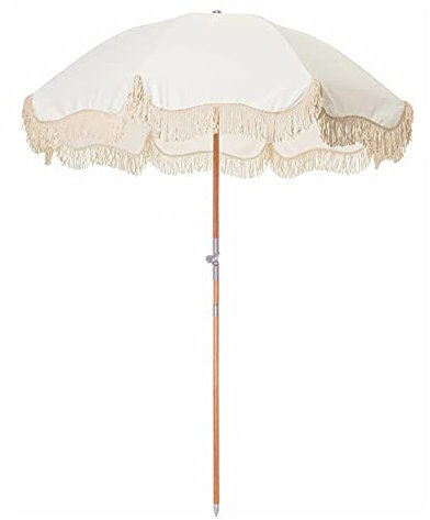 OWOHYG Parasols de Plage pour terrasse de Jardin, Protection Solaire Ronde Blanche pour Balcon, Protection UV, Parapluie extérieur Pliable, Parapluie de marché, Parapluie de Tab