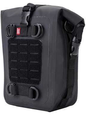 Greanthour wasserdichte Motorrad HeckTasche，Front Bumper，Trocken Motorrad Gepäck Sissybar Tasche Rücksitz Satteltasche für Enduro Abenteuer(Schwarz-60L)