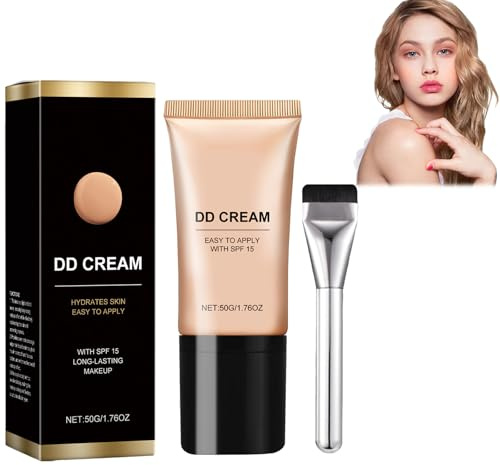 Foundation, DD Cream, Full Coverage Foundation, Concealer Flüssige Foundation, Ohne Es Abzunehmen, DD Cream Stay Matte, Leicht, Ohne Das Make-Up Zu Entfernen, Weizenfarbe