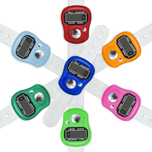 Digital Display Finger Hand Tally Counter, 5 Digit LCD Display Electronic Colorful Tasbeeh Counter, Convenient Handheld Counter for Goods Counting, accessories for men and women
