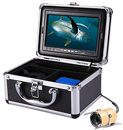 Caméra sous-marine, Vidéo Fish Fighter 7 pouces LCD Kit de la caméra de surveillance for l'hiver manuel de pêche à la glace sous-marine Boy/cadeau d'homme(FC201-DVR)