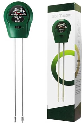 WJUAN Soil Moisture Meter, 3-in-1 Ph Tester for Nutrients, Moisture, and Light, Test Kits Plant, Great Garden, Lawn, Indoor & Outdoor Use (No Battery Required)