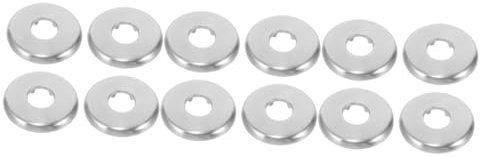 NUOBESTY 3 Set Copertura Flangia Doccia Inossidabile Piastra Rotonda Per Tubo Accessorio Resistente Alla Per Bagni Umidi 4 Pezzi*3