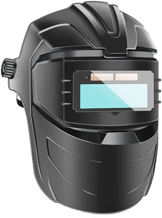 Maschera di saldatura degli strumenti, casco da saldatura automatico a energia solare, protezione per faccia a tonalità larga, lente scura automatica, design a faccia , comodo regolabile, per ri