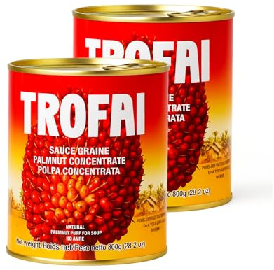 Africa Select Trofai Palm Nut Concentrate 800g (Pack of 2) West African Palm Cream Soup Base Sauce Graine Moambe Cooking Paste