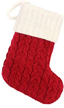 Calcetines navideños con iniciales, grandes, letra bordada, de punto, rojo, blanco, calcetín navideño para decoraciones de vacaciones familiares, árbol de Navidad y chimenea (H, talla única)