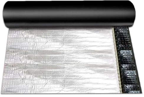 NLUMEC 100cm Breites Bitumenband Dach Reparaturband, 1mm Bitumen Dichtband Selbstklebend Wasserdicht, Bitumenbahn Dachpappe Aluminium Klebeband für Reparatur Dach Gartenhaus(10x300cm)