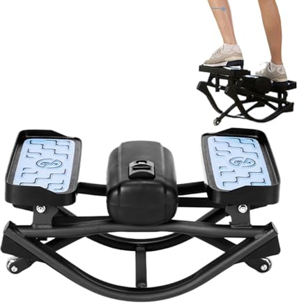 Hjatirace Máquina Rock Stepper | Equipo de Fitness para Piernas, Core y Glúteos | Stepper Lateral Compacto para Gimnasio - para Hombres y Mujeres, Uso en Casa, Apartamento, Dormitorio y Gimnasio