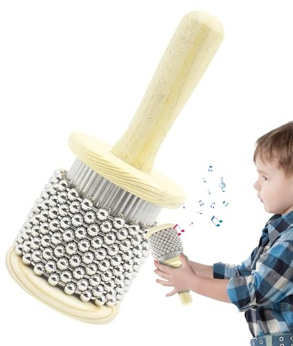 Aus Holz - Musikalische Percussion | Handshaker, Rhythmusinstrument Für | Kinder Und Erwachsene, Klanginstrument Für Musikklassenband, Lateinamerikanisches Percussion-Werkzeug, Party- Und Bühneng