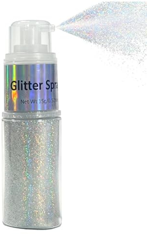 Spray per il corpo glitterato - 15 g di glitter per feste senza colla | Spray per capelli glitterato - per pelle, , costumi, costumi e viso per donne, ragazze e