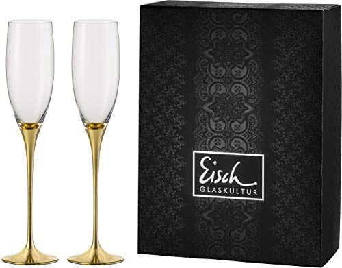 Eisch - Sektgläser Champagner Exklusiv gold - 2 Stück im Geschenkkarton