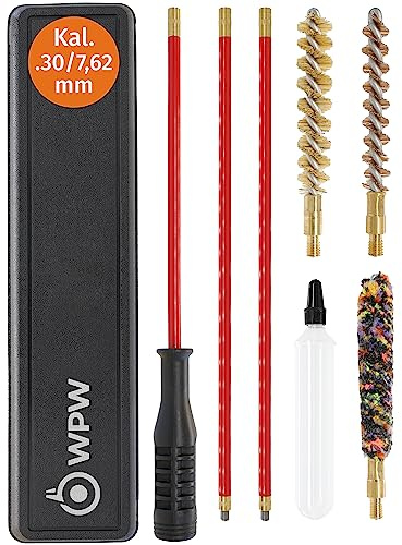 WPW Waffenreinigungsset für Büchsen in der Kunststoffbox mit Öltube für Kaliber .30/7,62 mm mit M5-Gewinde