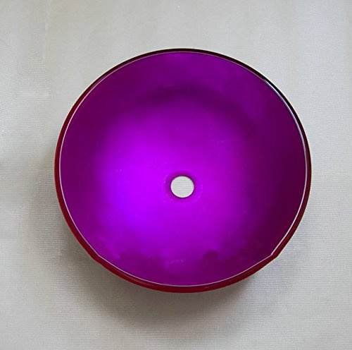 GOWE Great Color Round Hand-Painted Artistic Victory Vessel Wash Basin Tempered Glass Sink Bathroom Basin with Brass