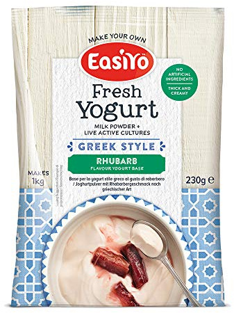 Easiyo Greek & Rhabarber Premium-Joghurt-Mix 230g (Packung mit 6)