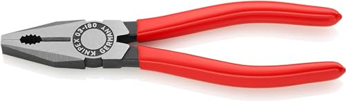 KNIPEX Combination Pliers Self-Service Card 180 mm, 03 01 180 SB | With Plastic Coating
