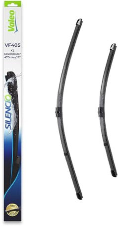 VALEO Silencio Escobilla - VF405 - Kit de Alto Rendimiento, Visibilidad Superior en Carretera, Fácil Instalación, Hojas Planas Originales de 650mm/475mm - Delanteras - Juego de 2 Escobillas - 574314