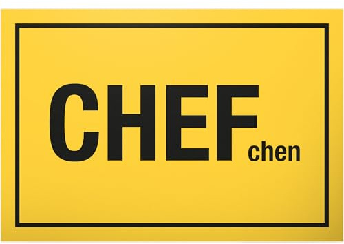 DankeDir! CHEFchen – Targa con scritta in lingua tedesca 30 x 20 cm, divertente idea regalo per ufficio, articolo divertente, regalo divertente per chef, regalo di compleanno, ufficio