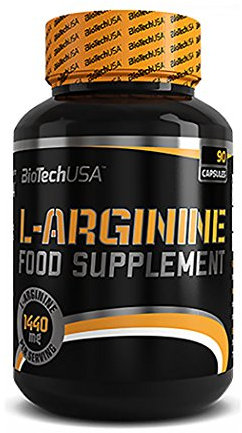 BioTechUSA L-Arginine Capsules | 1000mg par portion | Essentiel pour les Athlètes | Support de l'Oxyde Nitrique | 90 Gélules