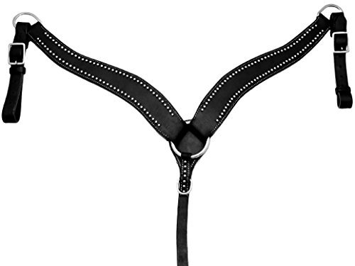 Thor Equine - Collier de chasse western - avec clous - noir - taille cob (petit cheval)/full (cheval)