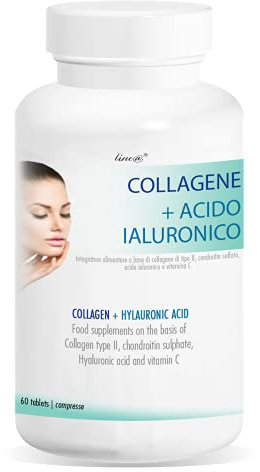 COLÁGENO + ÁCIDO HIALURÓNICO Line@ | 60 cpr| HOMBRE Y MUJER | Elasticidad de la piel | Ligamentos | Músculos y articulaciones | COLÁGENO hidrolizado | CONDROITINA | ÁCIDO HIALURÓNICO | VITAMINA C