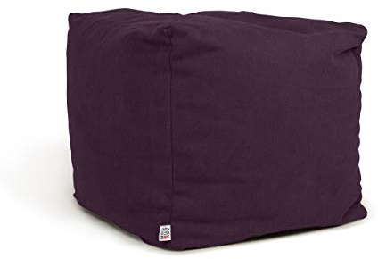 ARKETICOM Soft Cube Pouf Sacco Poggiapiedi Morbido Quadrato Sfoderabile Puff da Salotto 42x42 Ortensia Viola