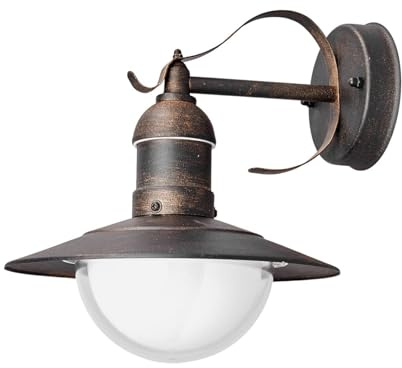 Lindby Edelstahl LED Wandlampe aussen Antik Look, Wandleuchte außen Außenleuchte IP44 Außenlampe Außenwandleuchte Gartenlampe Aussenleuchte