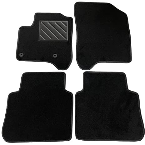 Fußmatten für Citroen C3 Picasso ab Baujahr 2008 bis 2017, passgenau, verstärktes Gummi-Fersenpolster und Befestigungsknöpfe