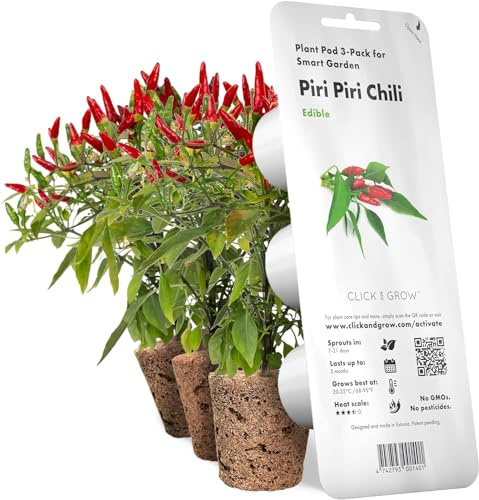 Click and Grow Smart Garden Piri Piri Lot de 3 capsules de plantes chili