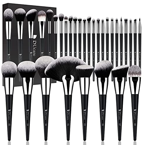 DUcare Professional Makeup Brush Set 32Pcs Makeup Brushes Premium Synthetic Kabuki Foundation Blending Brush Face Powder Blush Concealers Eye Shadows